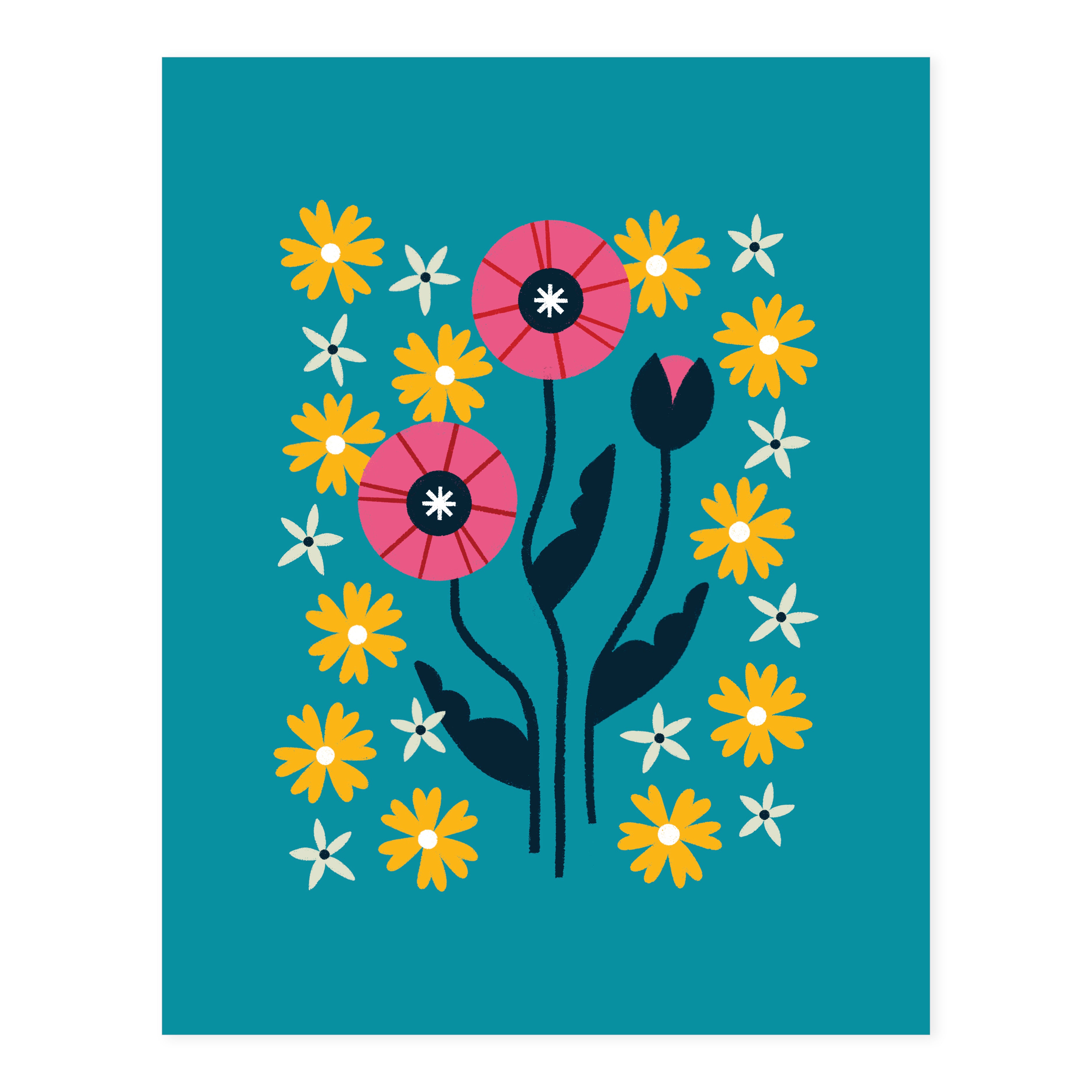 Poppy, Cornflower, Jasmine Print