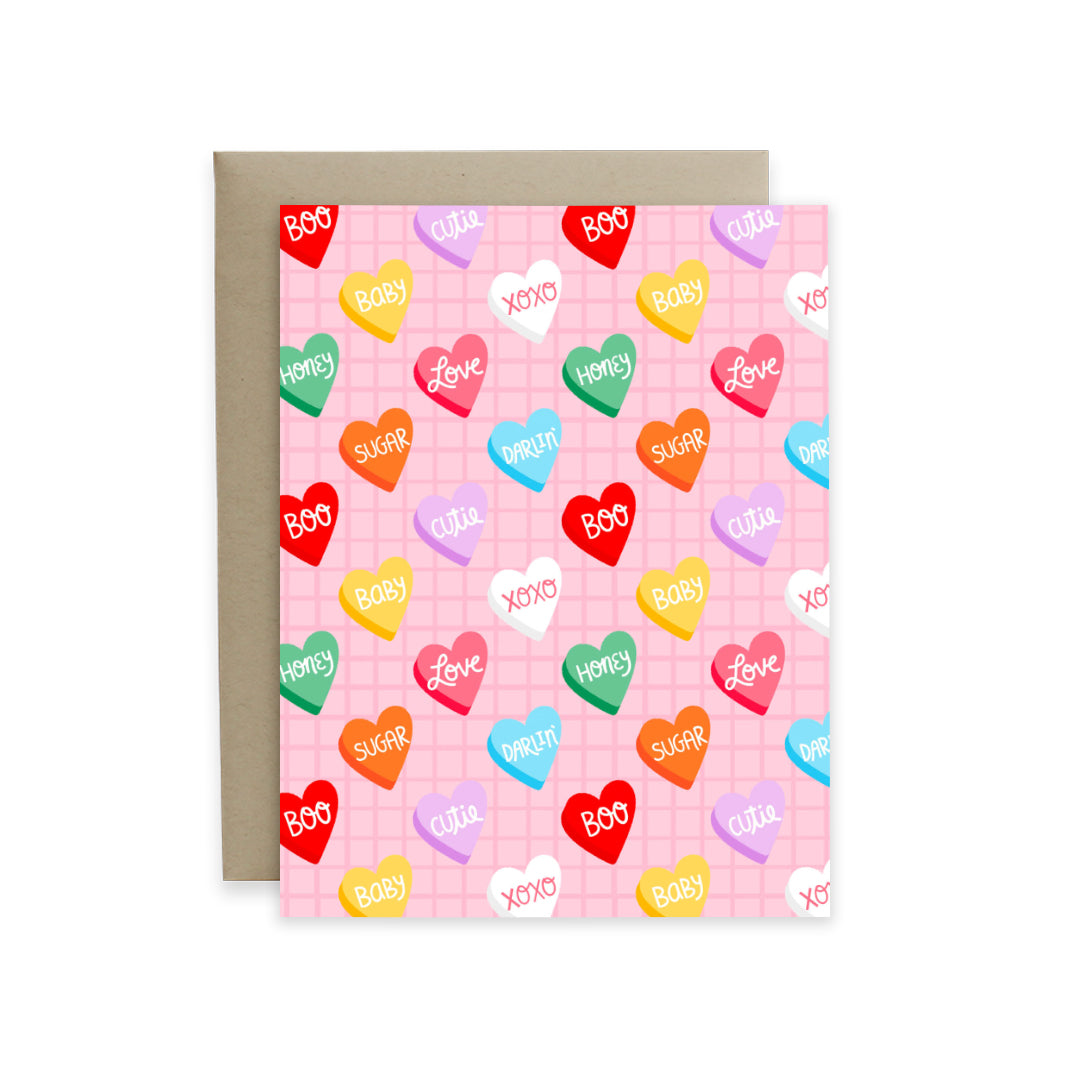 Candy Hearts Card, Hideaway House Studio