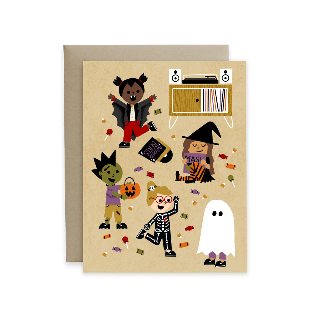 Halloween Dance Party Card, Hideaway House Studio