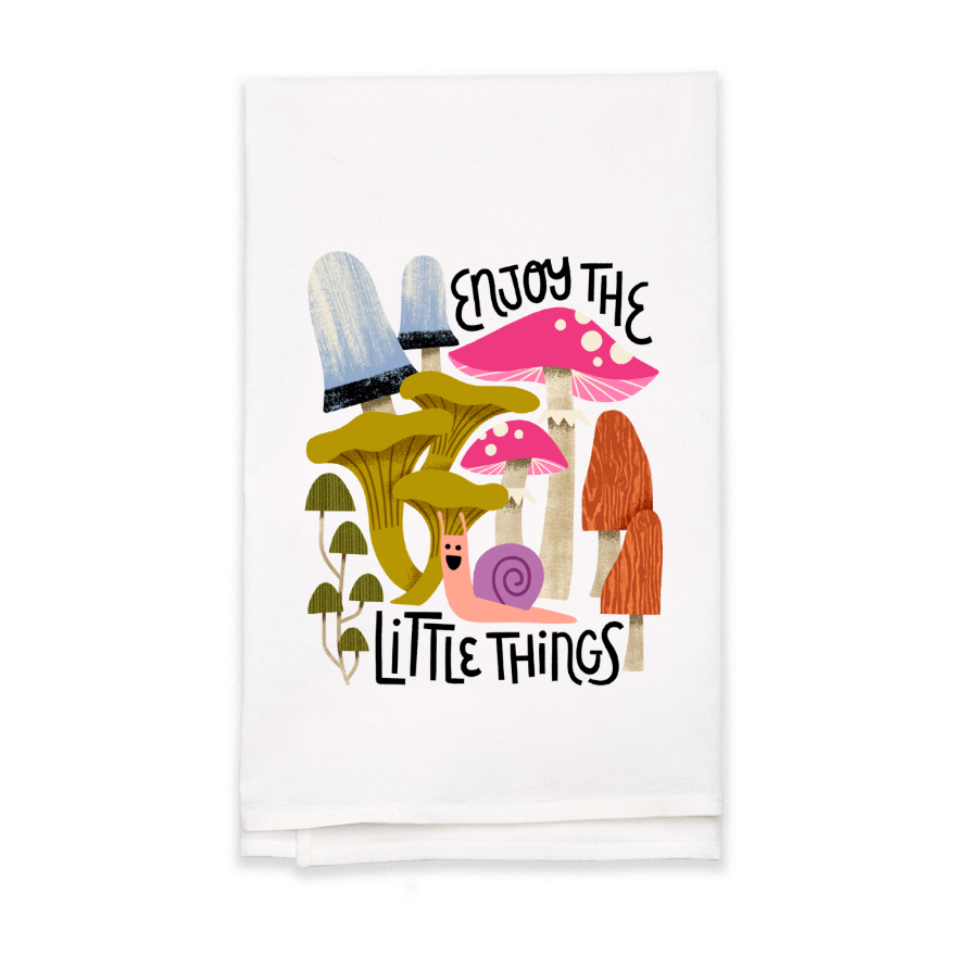 Snail Mushroom Tea Towel