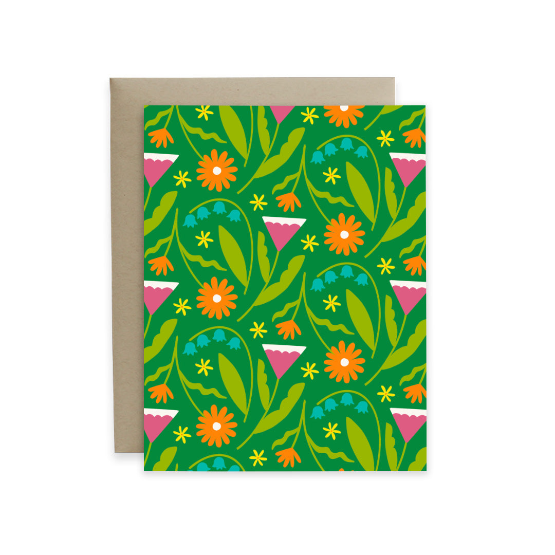 Spring Flower Party Card, Hideaway House Studio