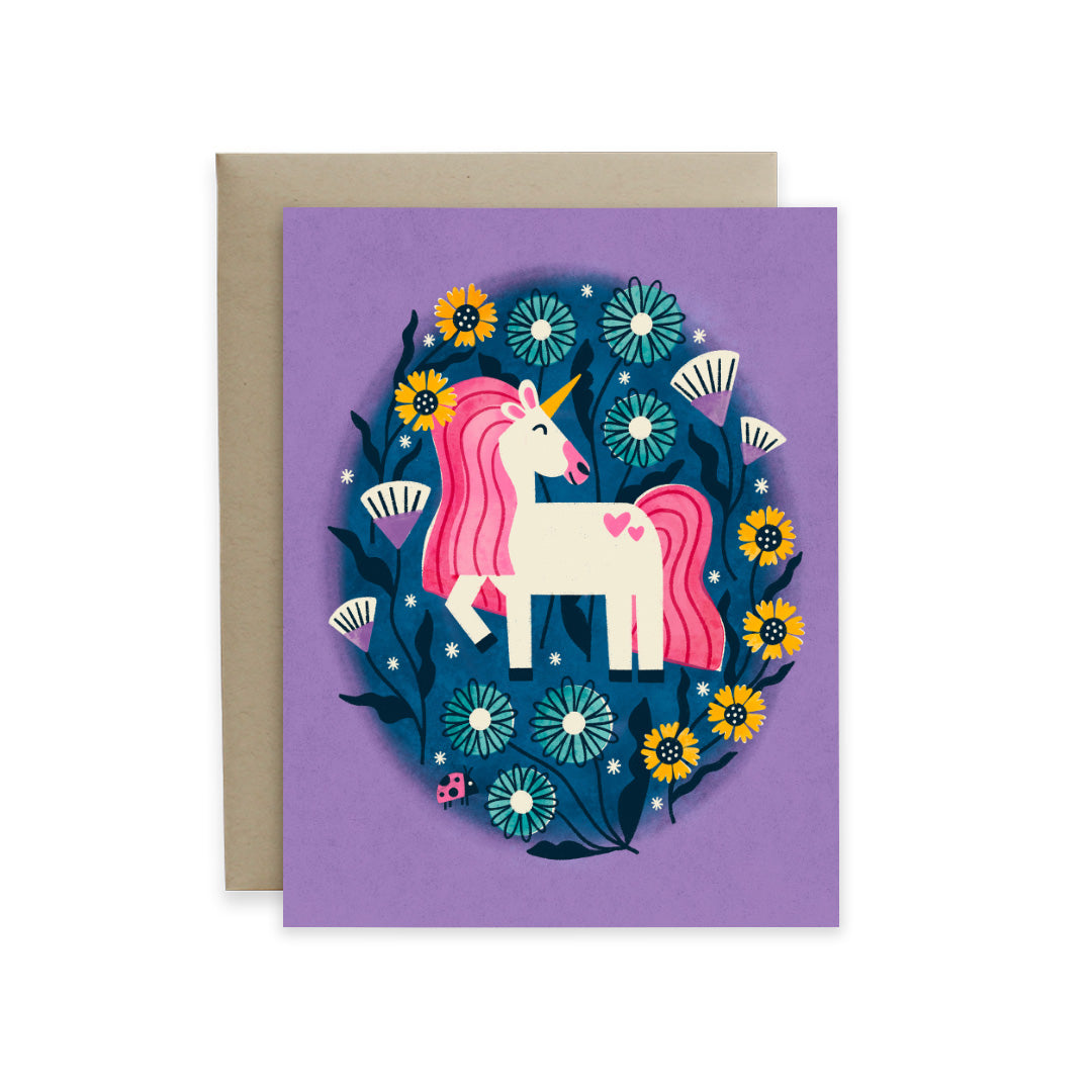 Unicorn Card, Hideaway House Studio, Katey Stafford