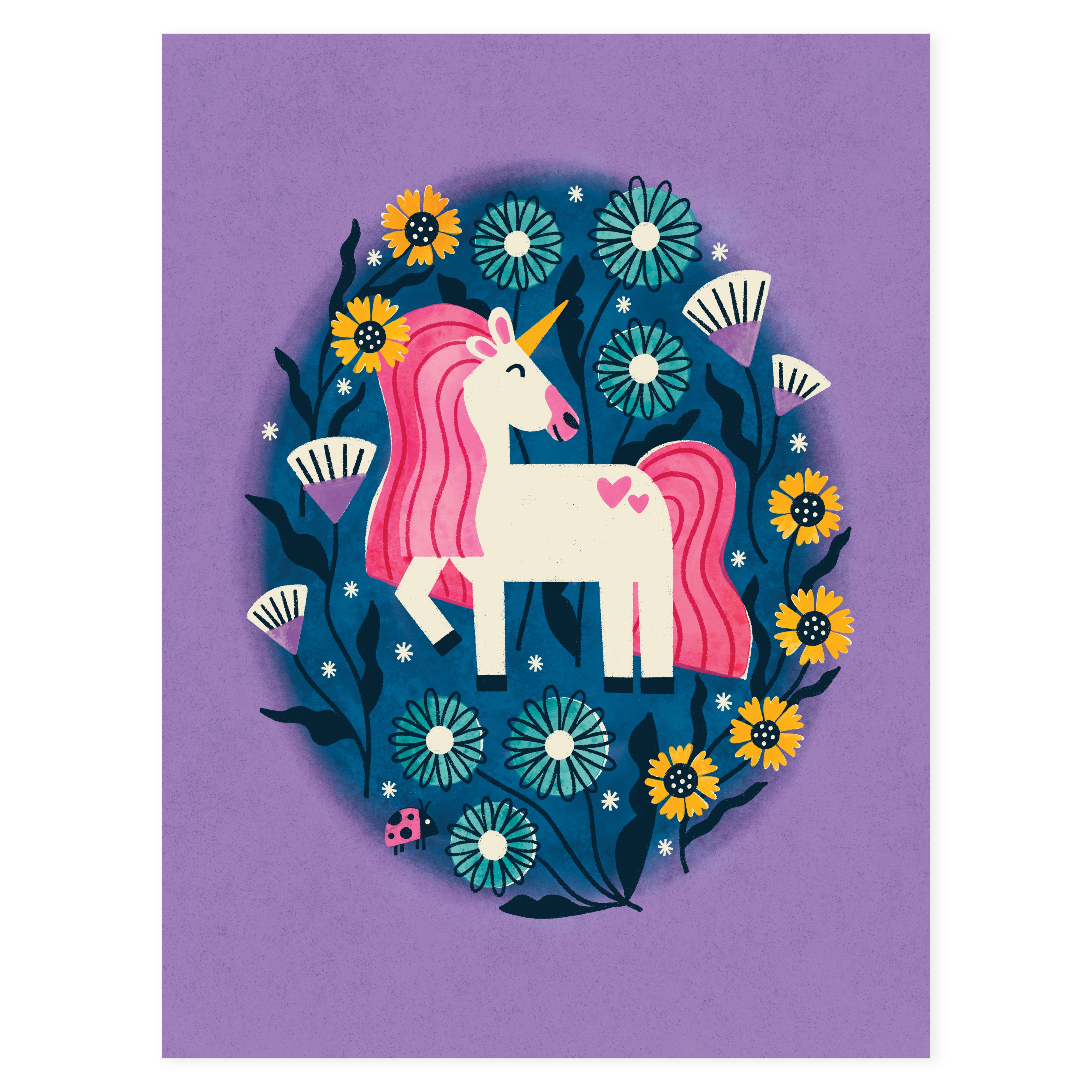 Unicorn Print, Hideaway House Studio, Katey Stafford