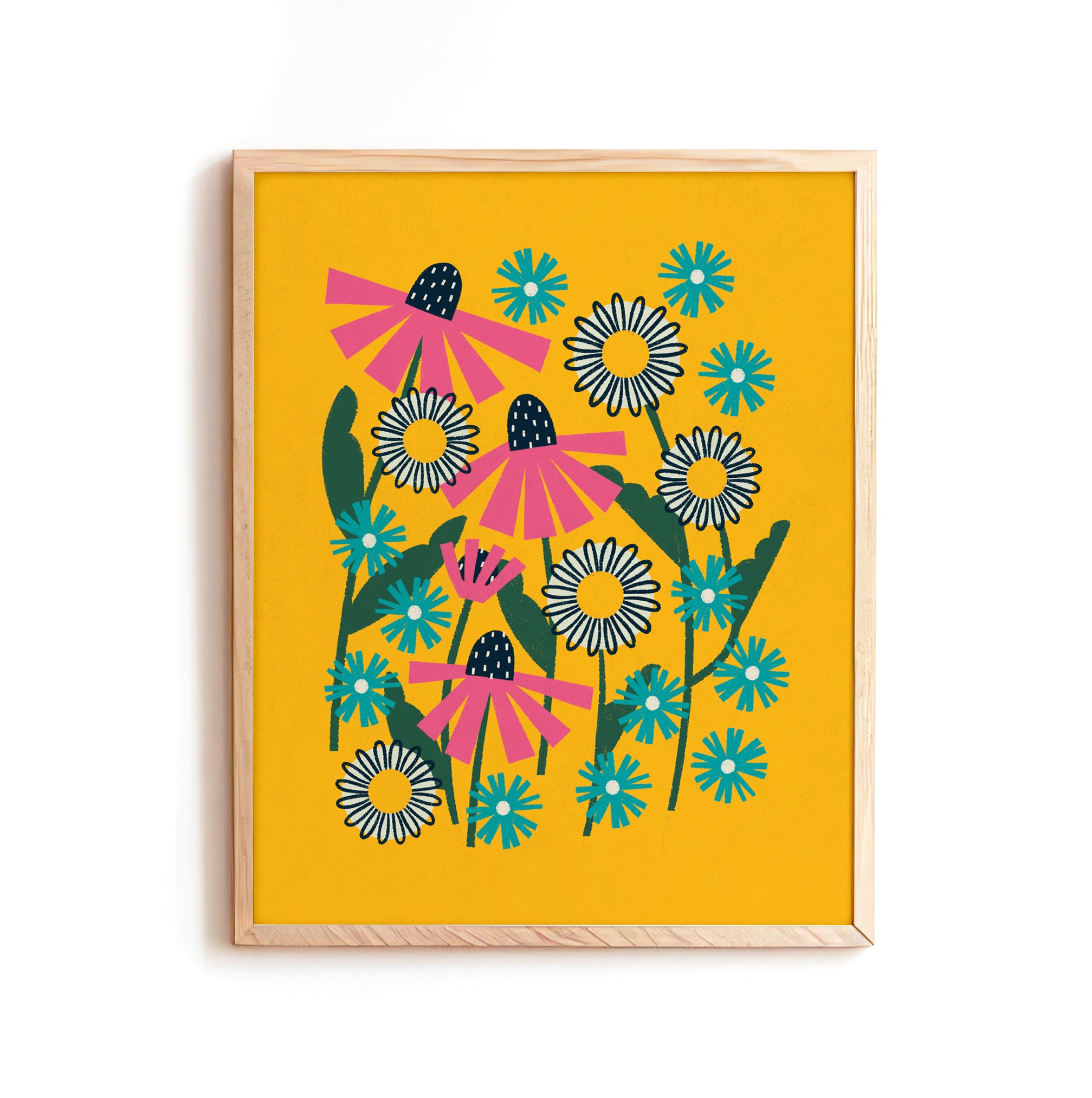 Coneflower, Daisy, Aster Yellow Print